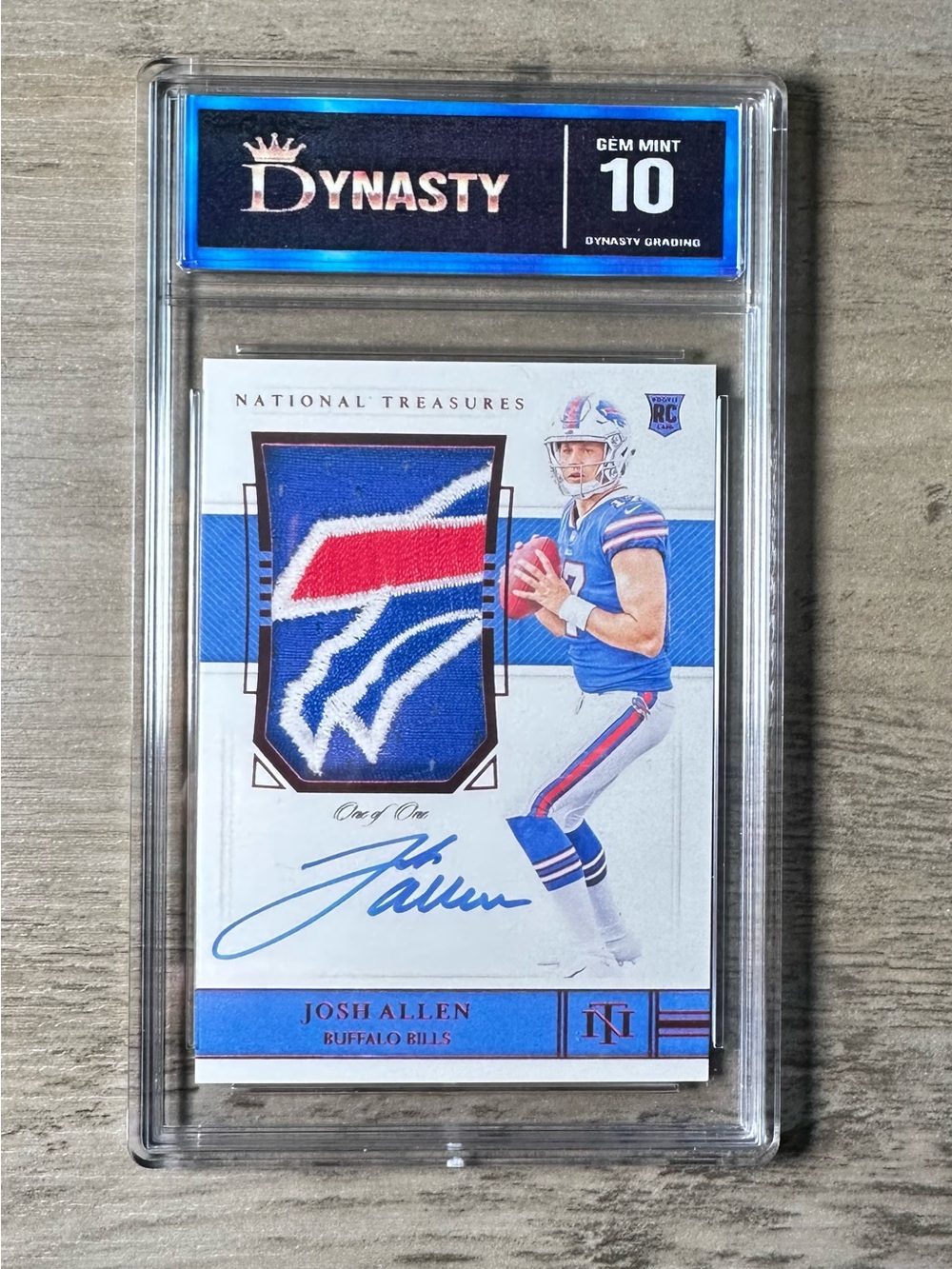Josh Allen Signed Rookie 2018 Panini #163 Patch Gem Mint 10 Novelty Card.